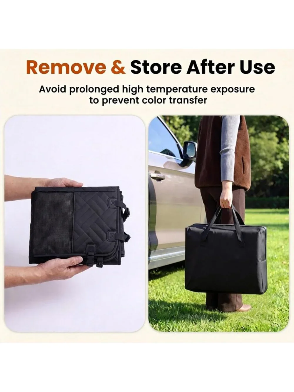Waterproof Dog Car Seat Cover Hammock, Hard Bottom, Heavy-Duty for 400lbs Pets